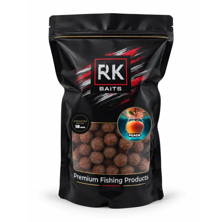 Kulki proteinowe zanętowe Peach RK Baits Premium 18mm 1kg.webp