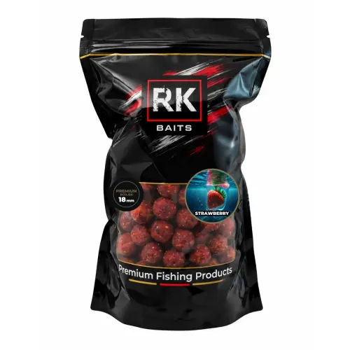Kulki proteinowe zanętowe Strawberry RK Baits Premium 18mm 1kg.webp