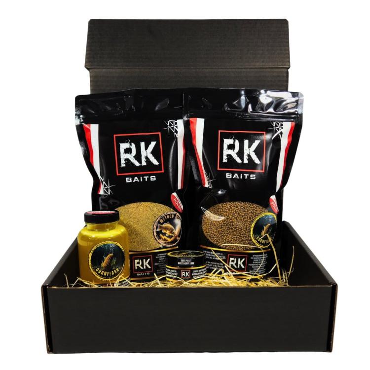 Zestaw prezentowy prezent dla wędkarza RK Baits Gift Box Feeder  M Cornflash.jpg