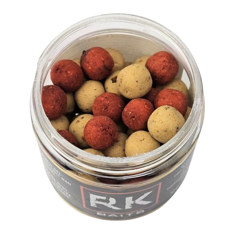 Kulki Proteinowe haczykowe RK Baits Hookers 12mm Białe Czerwone zoom 1.jpg