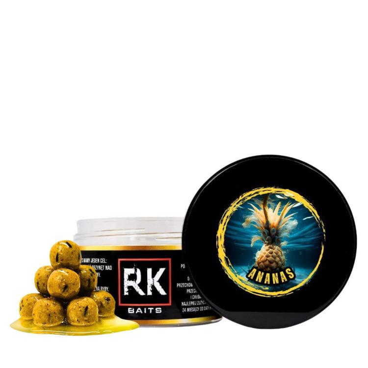 Kulki proteinowe w zalewie tonące haczykowe RK Baits Burn Hookers 18mm Ananas.jpg