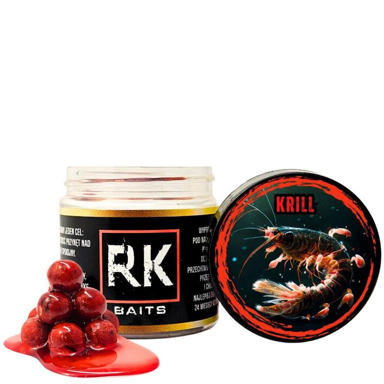 Kulki proteinowe w zalewie tonące haczykowe RK Baits Burn Hookers 12 mm Krill.jpg