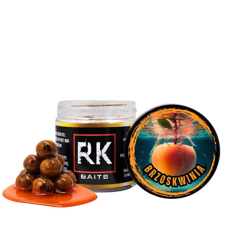 Kulki proteinowe w zalewie tonące haczykowe RK Baits Burn Hookers 12 mm Brzoskwinia.jpg