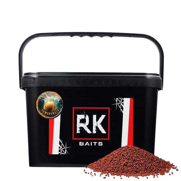 Pellet wędkarski do metody wiaderko 3kg 2mm RK Baits Pomarańcza.jpg