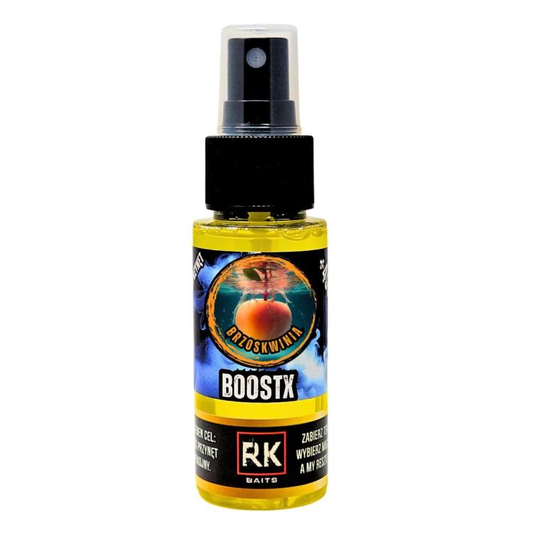Spray do przynęt dopalacz RK Baits BoostX 50ml Brzoskwinia.jpg