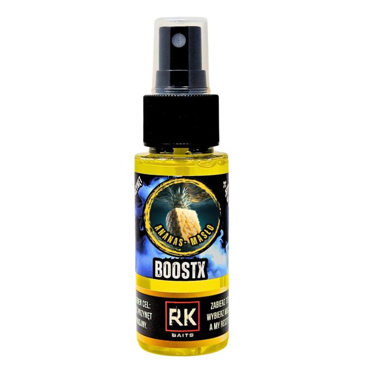 Spray do przynęt dopalacz RK Baits BoostX 50ml Ananas - Masło.jpg