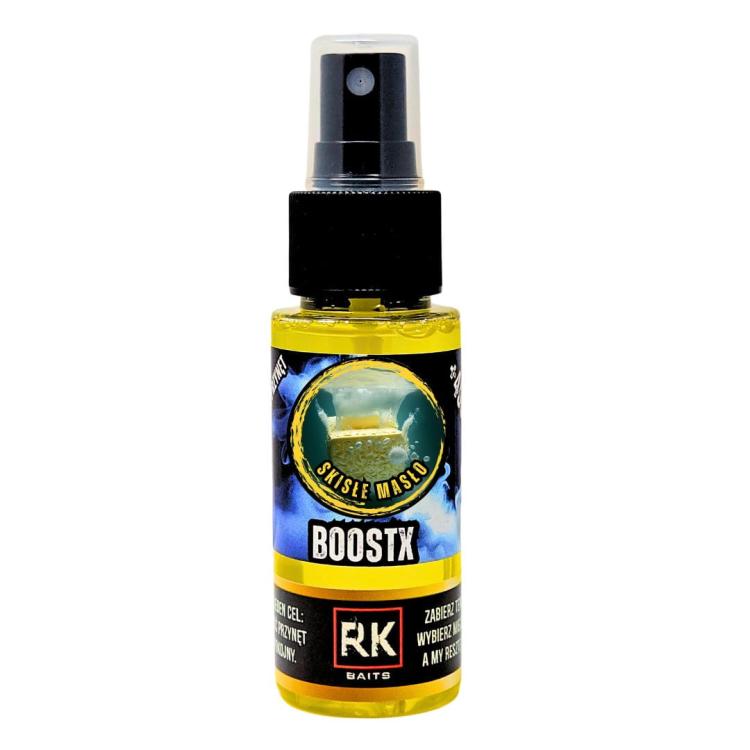 Spray do przynęt dopalacz RK Baits BoostX 50ml Skisłe Masło.jpg