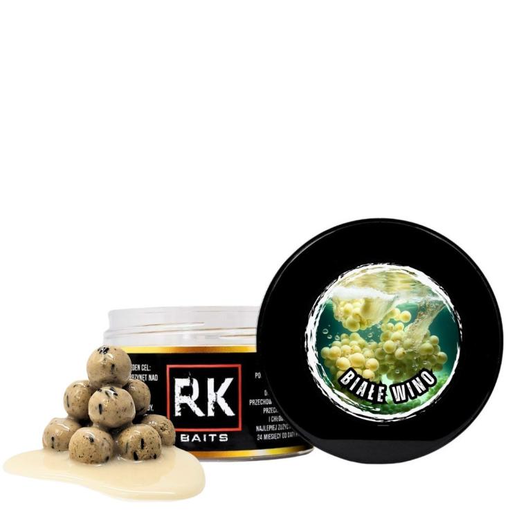 Kulki proteinowe w zalewie tonące haczykowe RK Baits Burn Hookers 18mm Białe Wino.jpg