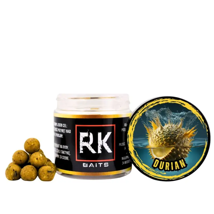 Kulki Proteinowe haczykowe RK Baits Hookers 12mm Durian.jpg