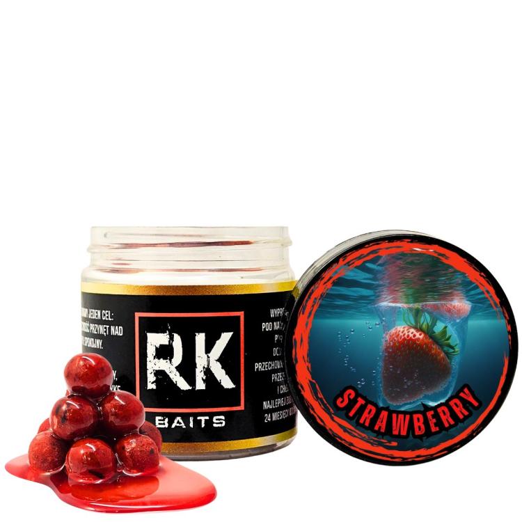 Kulki proteinowe w zalewie tonące haczykowe RK Baits Burn Hookers 12 mm Strawberry.jpg