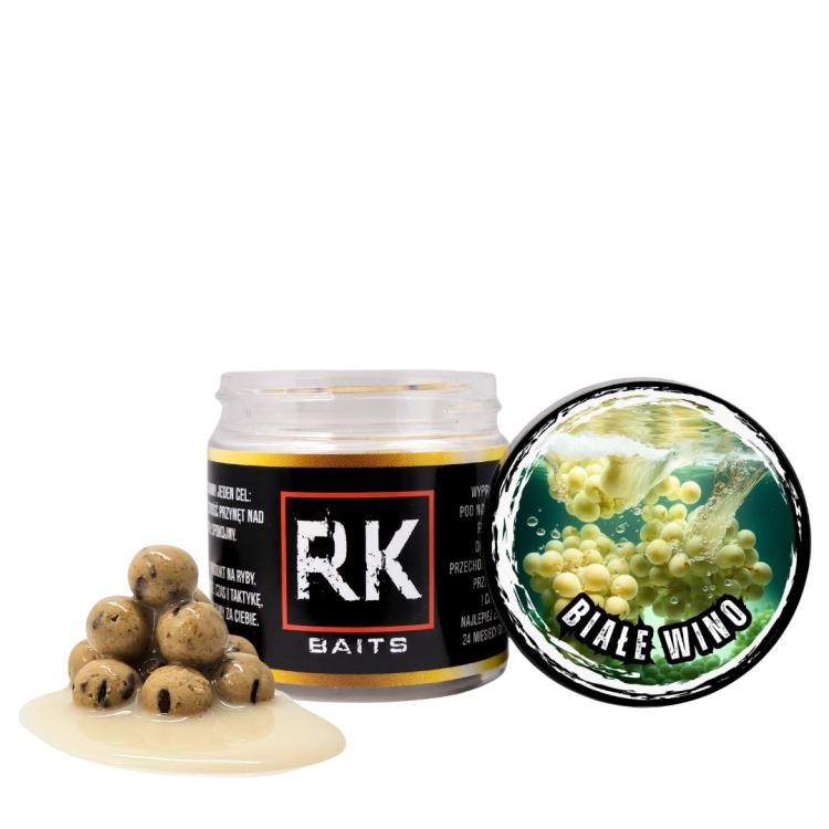 Kulki proteinowe w zalewie tonące haczykowe RK Baits Burn Hookers 12 mm Białe Wino.jpg